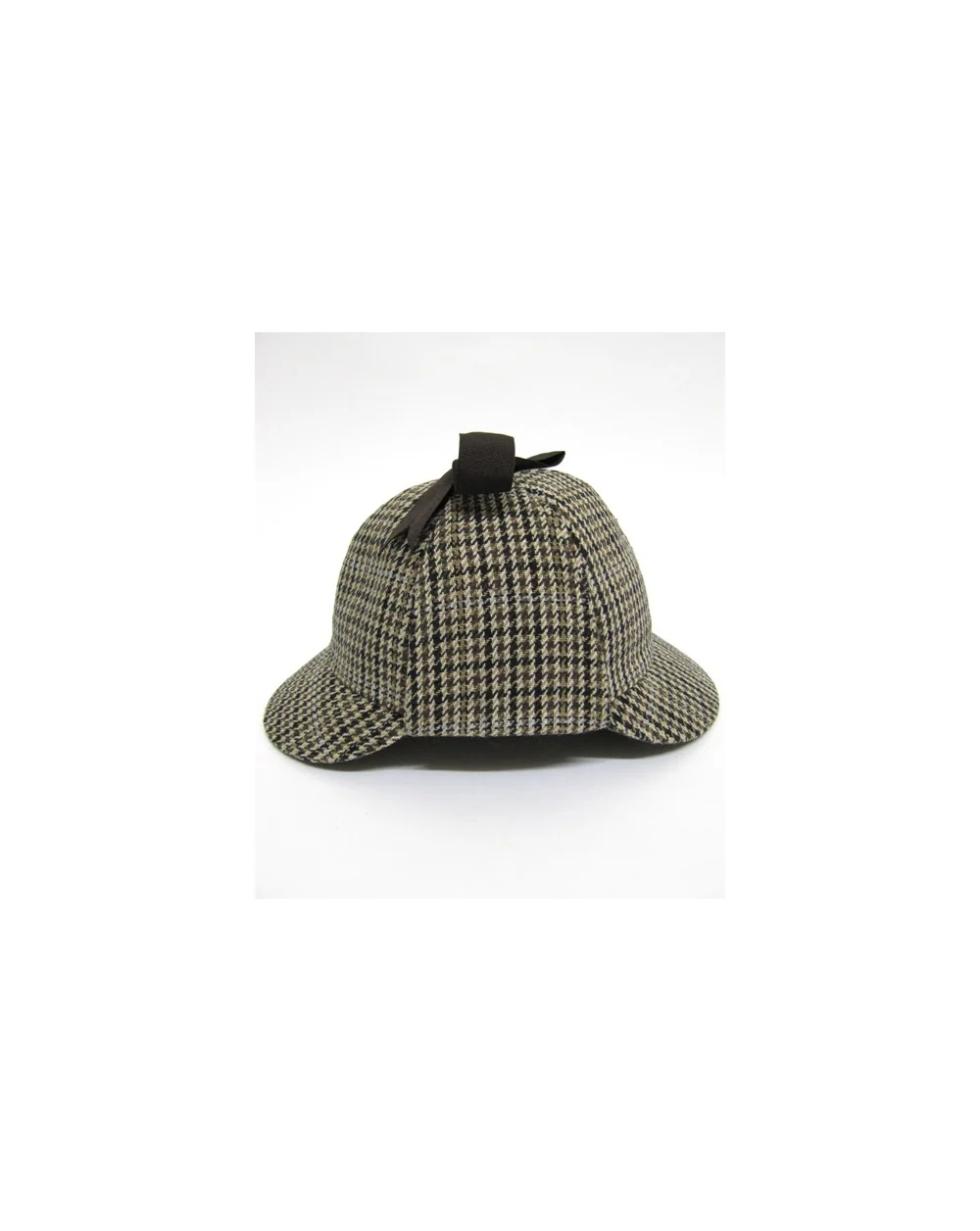 80s Casual Classics Classic Deerstalker Houndstooth Hat Brown - Image 3