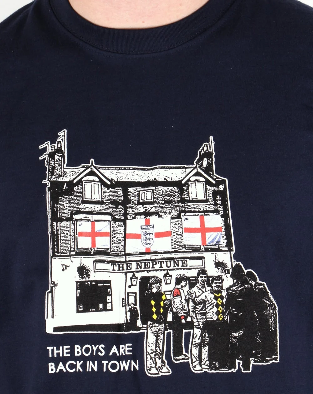 80s Casual Classics Derby Neptune T-shirt Navy - Image 2