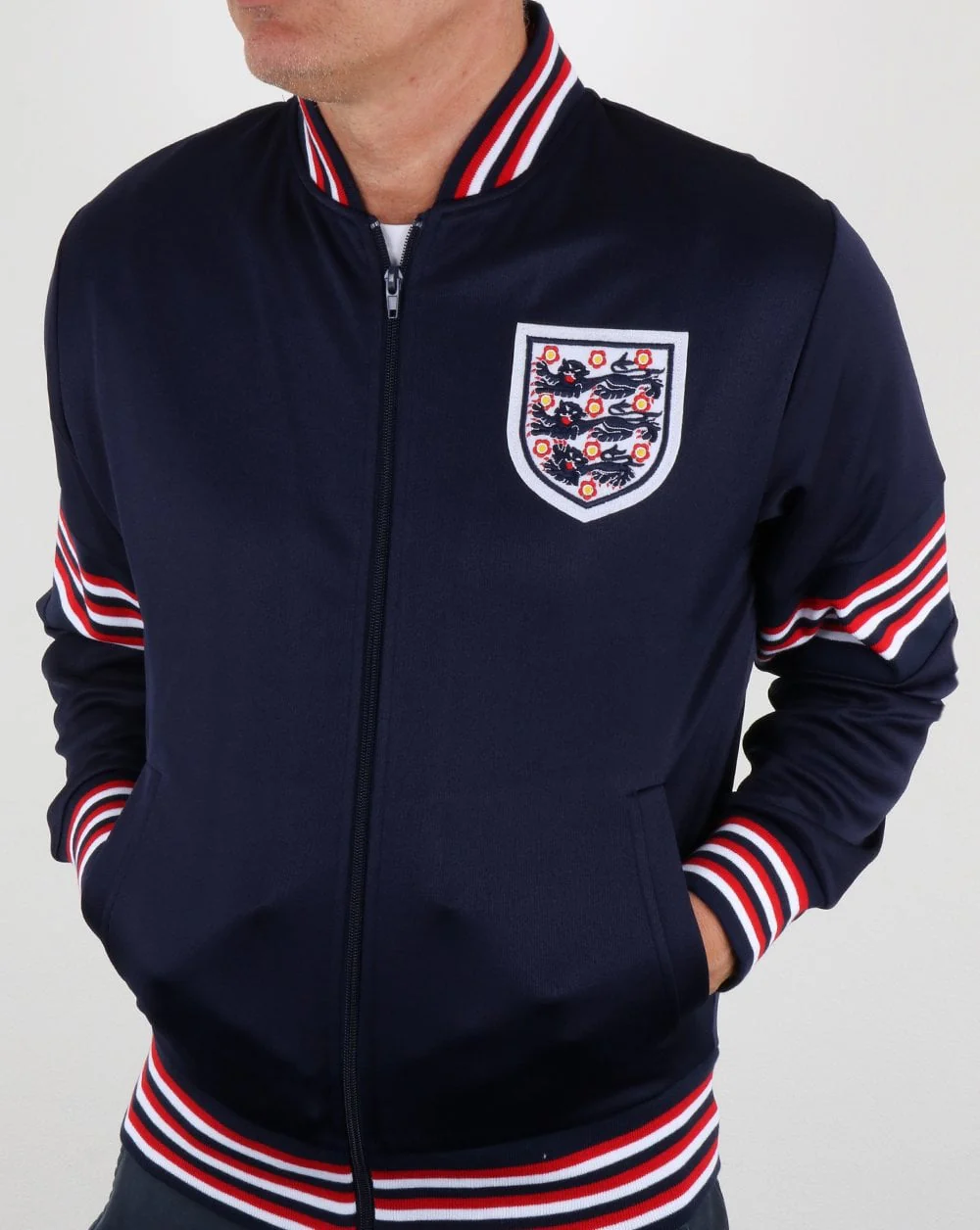 80s Casual Classics England 1974 Track Top Navy - Image 3