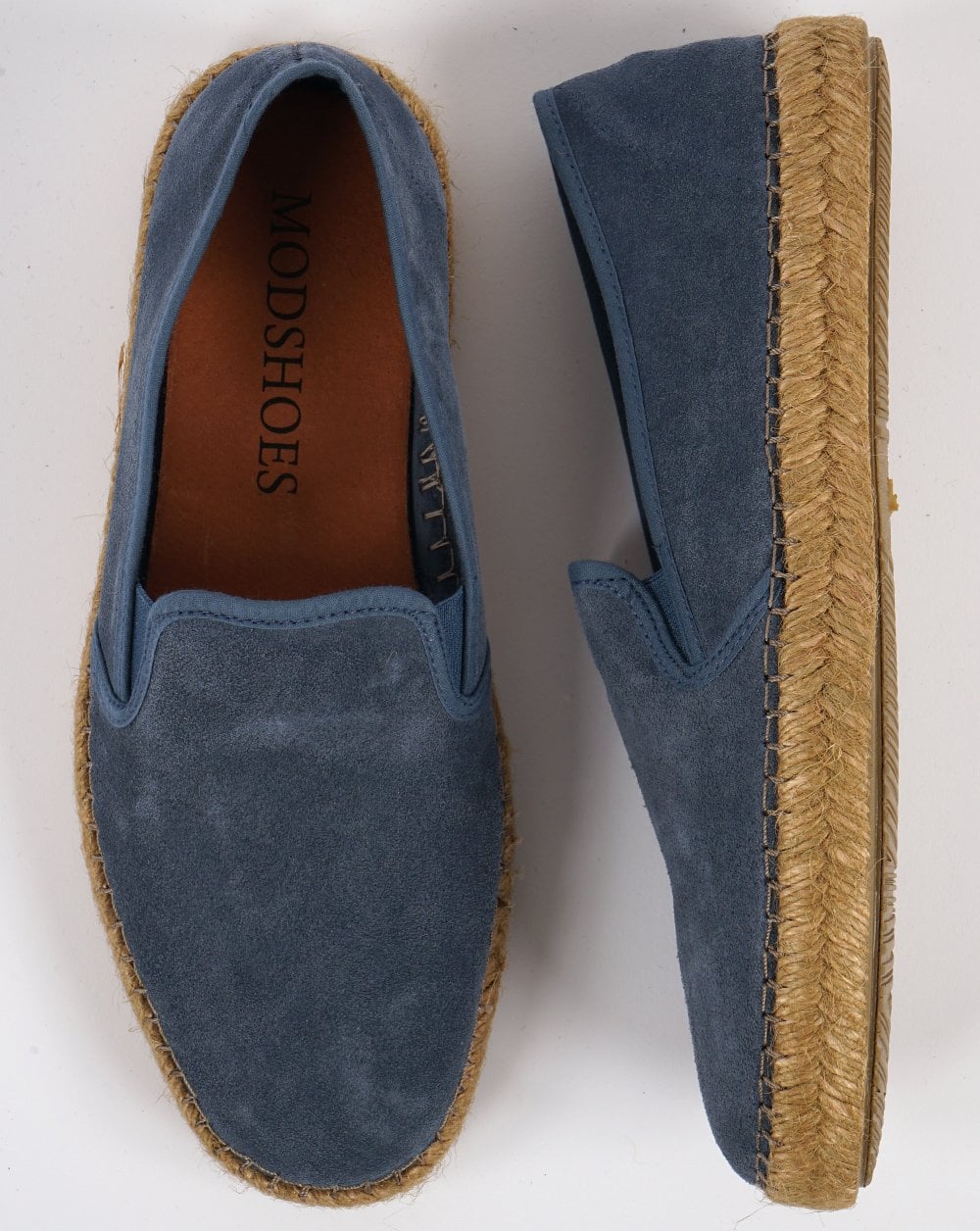 80s Casual Classics Ibiza Suede Espadrilles Denim Blue - Image 3