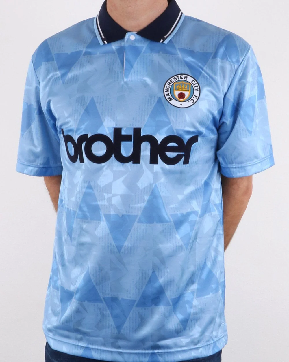 80s Casual Classics Manchester City 1989 Shirt Sky Blue