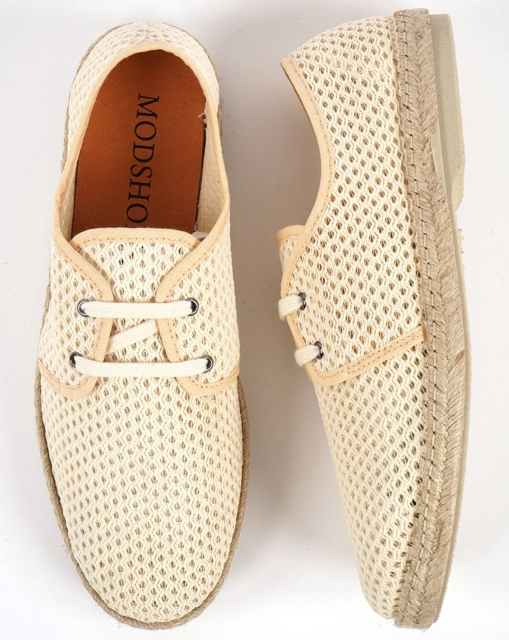 80s Casual Classics Paulo Mesh Lace Up Cream - Image 3