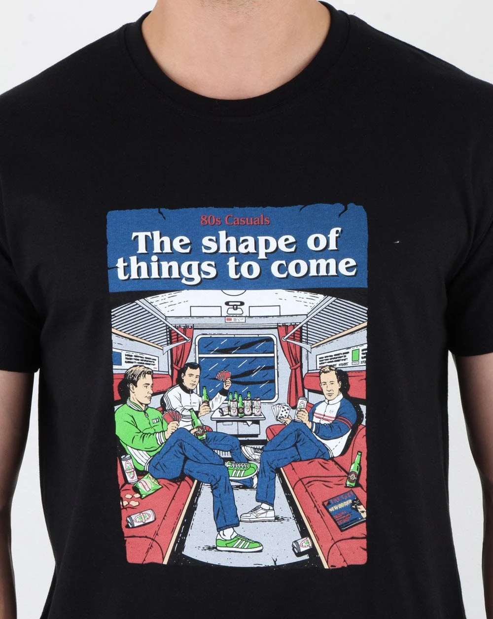 80s Casuals Shape Of Things To Come T-shirt Black - Image 3