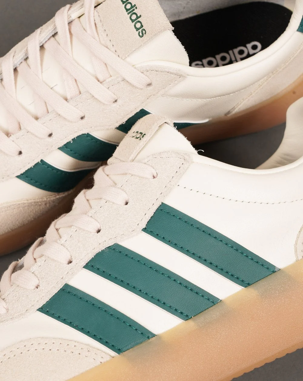 Adidas Barreda Lux Trainers Off White Green Gum - Image 3