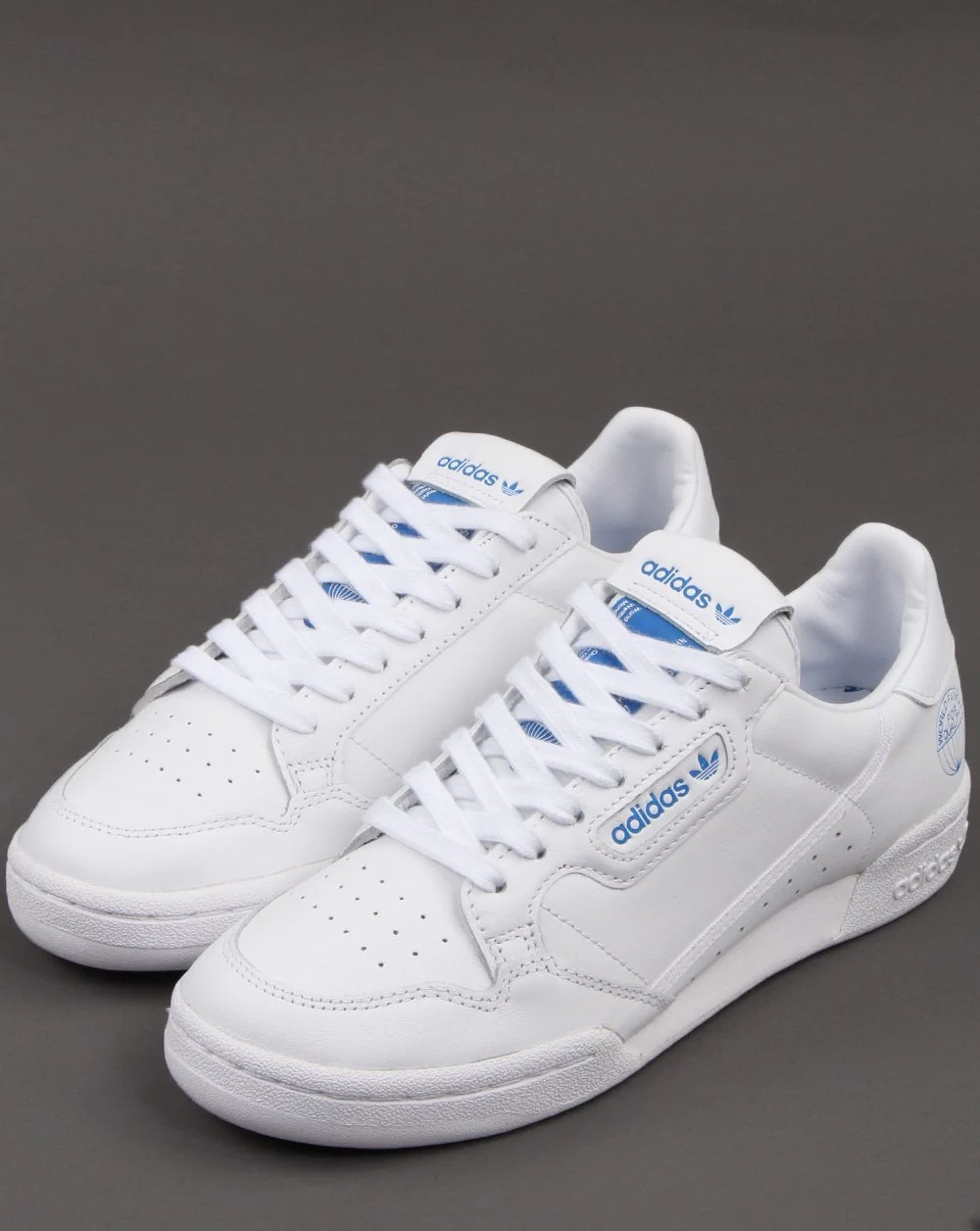 Adidas Continental 80 Trainers White/Blue - Image 3