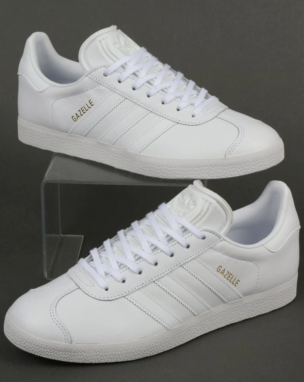 Adidas Gazelle Leather Trainers in White - Image 5