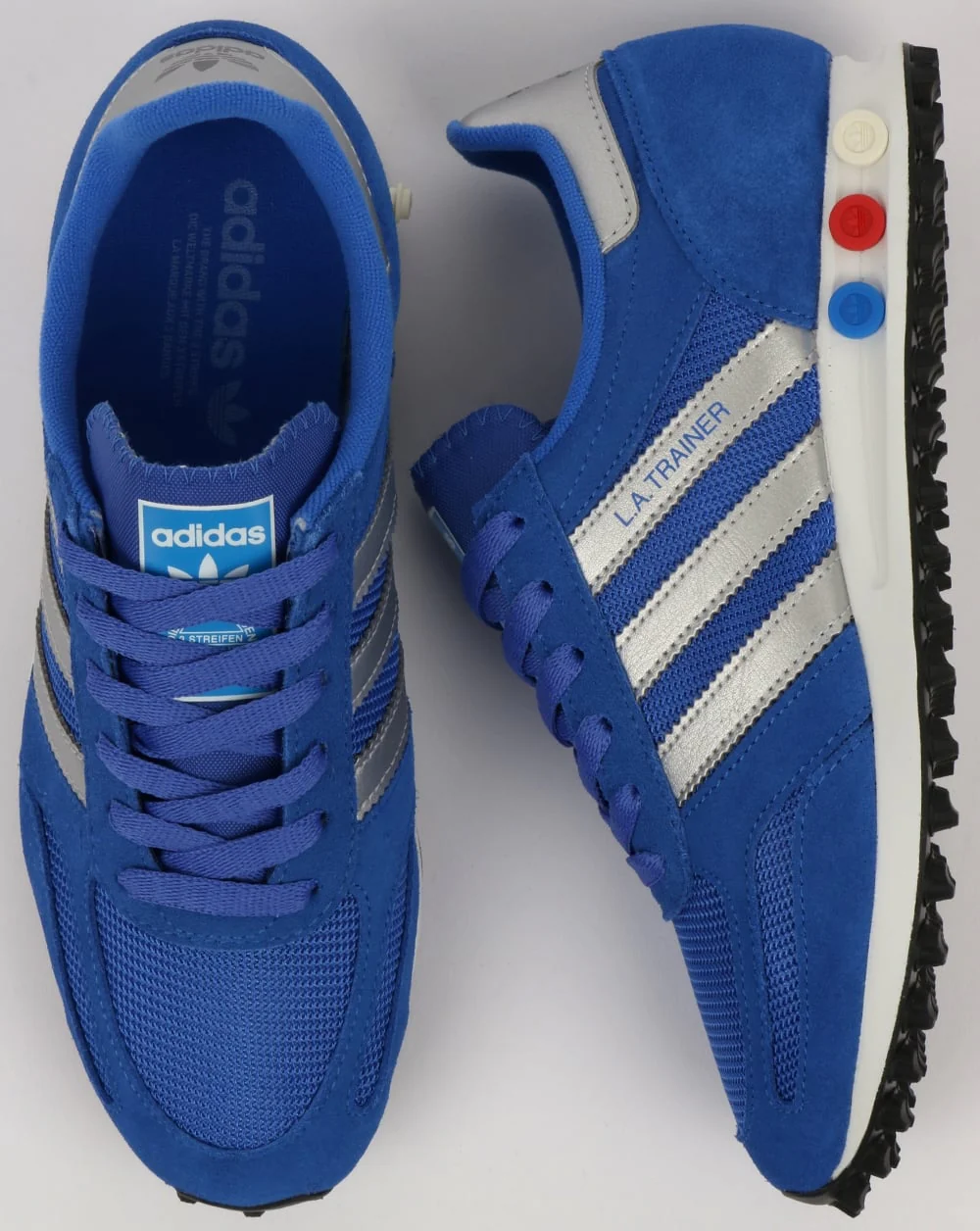 Adidas LA Trainer Hi Res Blue/Silver - Image 2