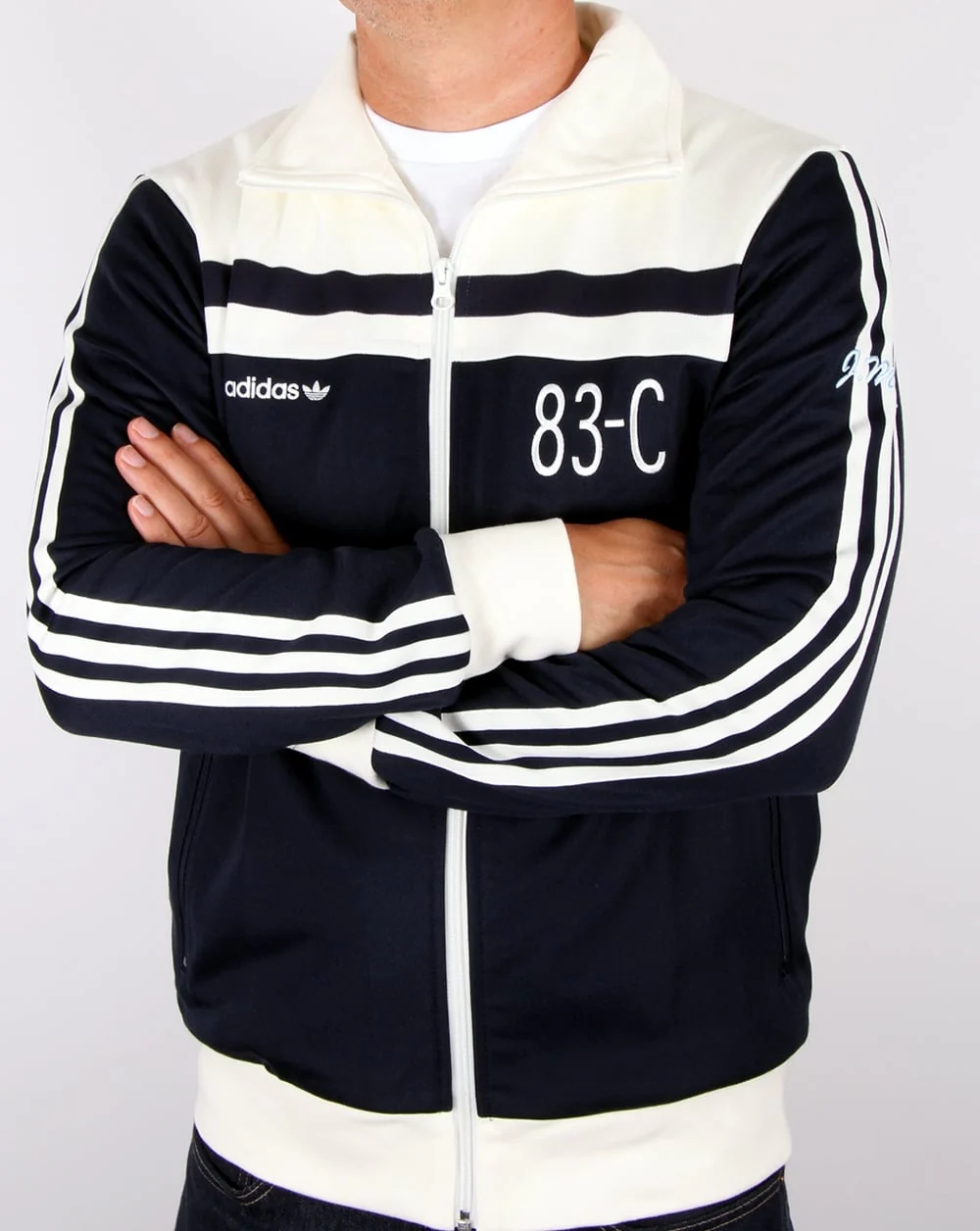 Adidas Originals 83-c Track Top Navy/off White - Image 3