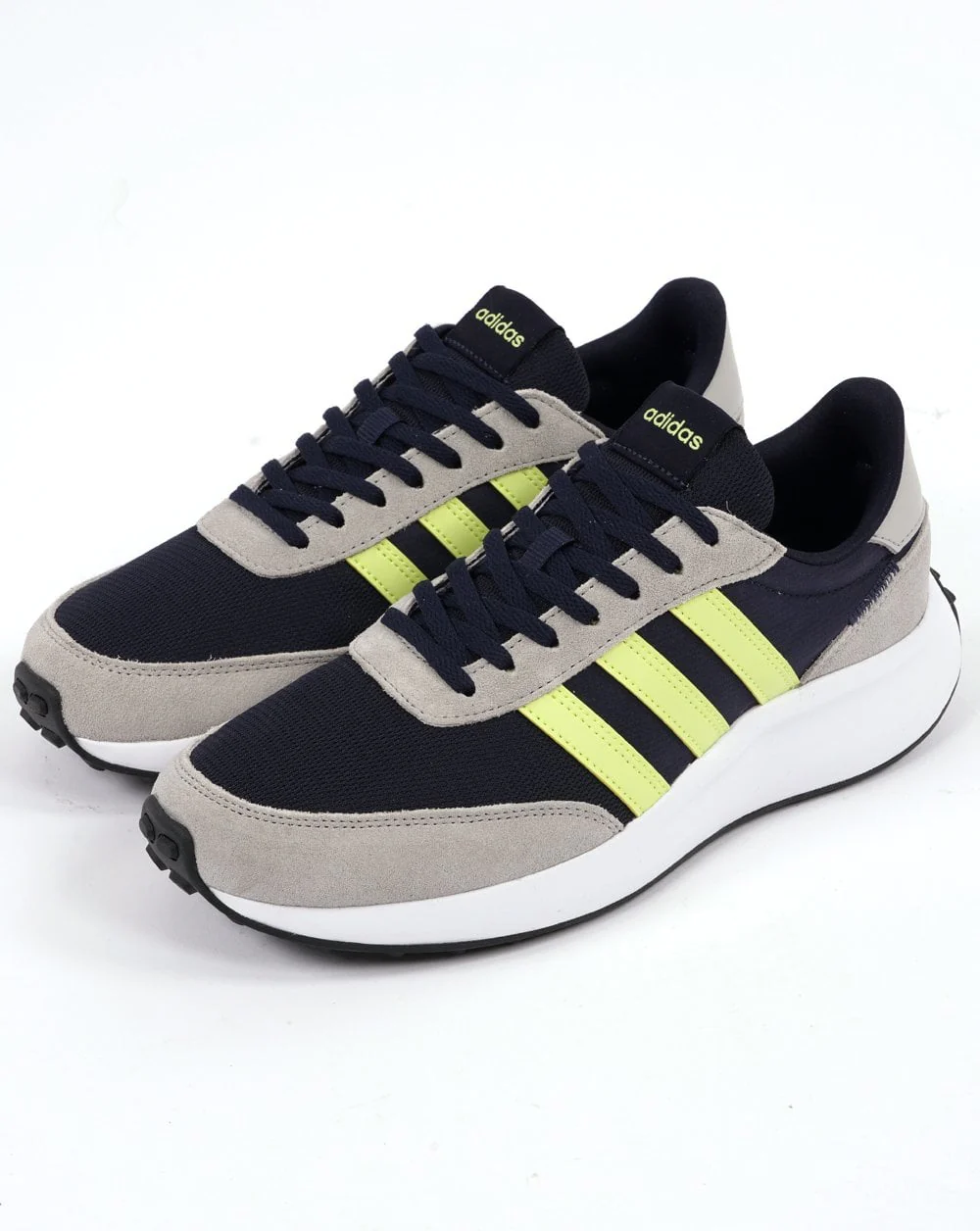 Adidas Run 70s Trainers Navy Blue/Lemon - Image 4