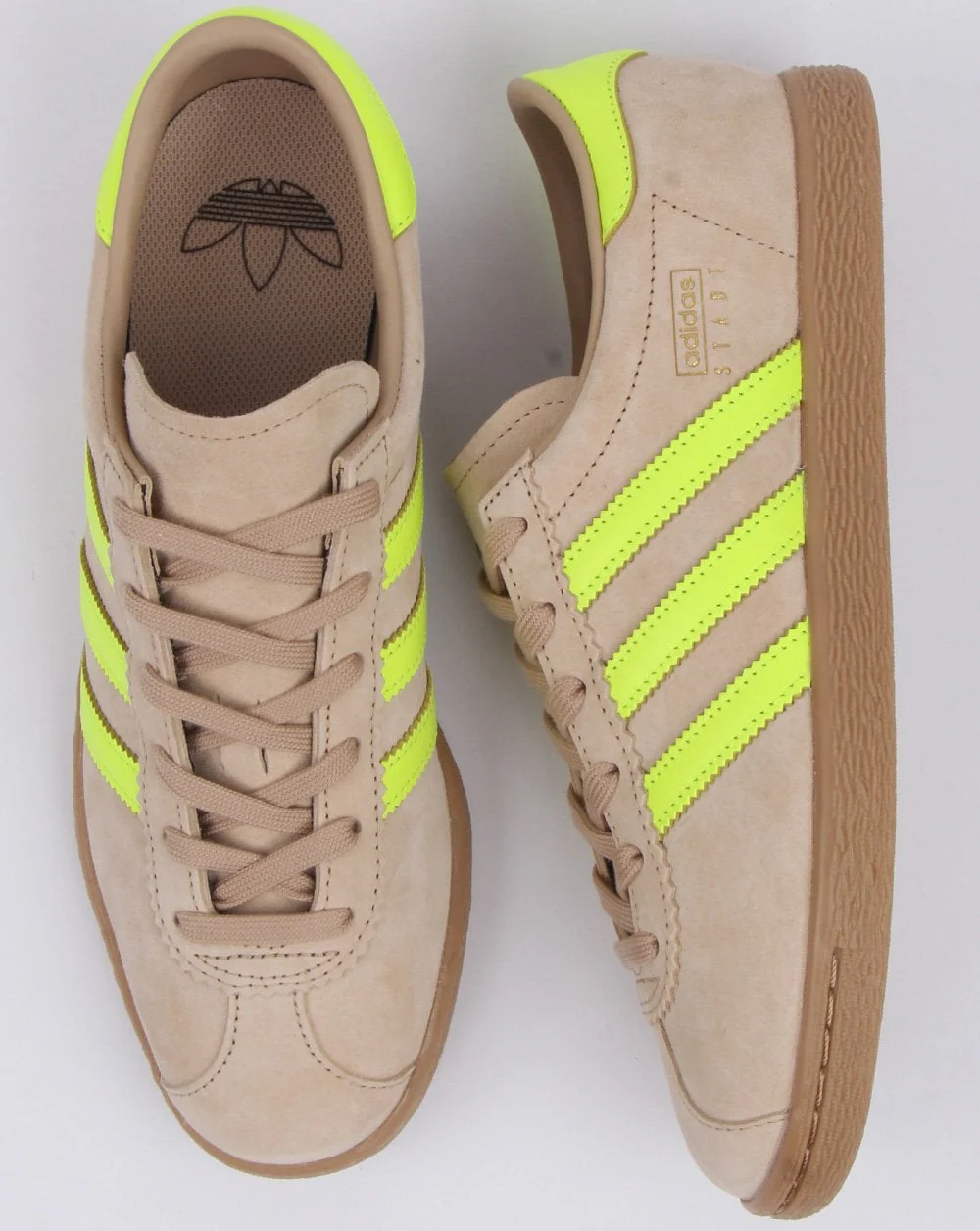 Adidas Stadt Trainers Sand/Yellow - Image 3