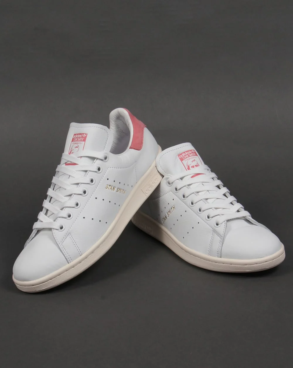 Adidas Stan Smith Trainers White/Pink - Image 3