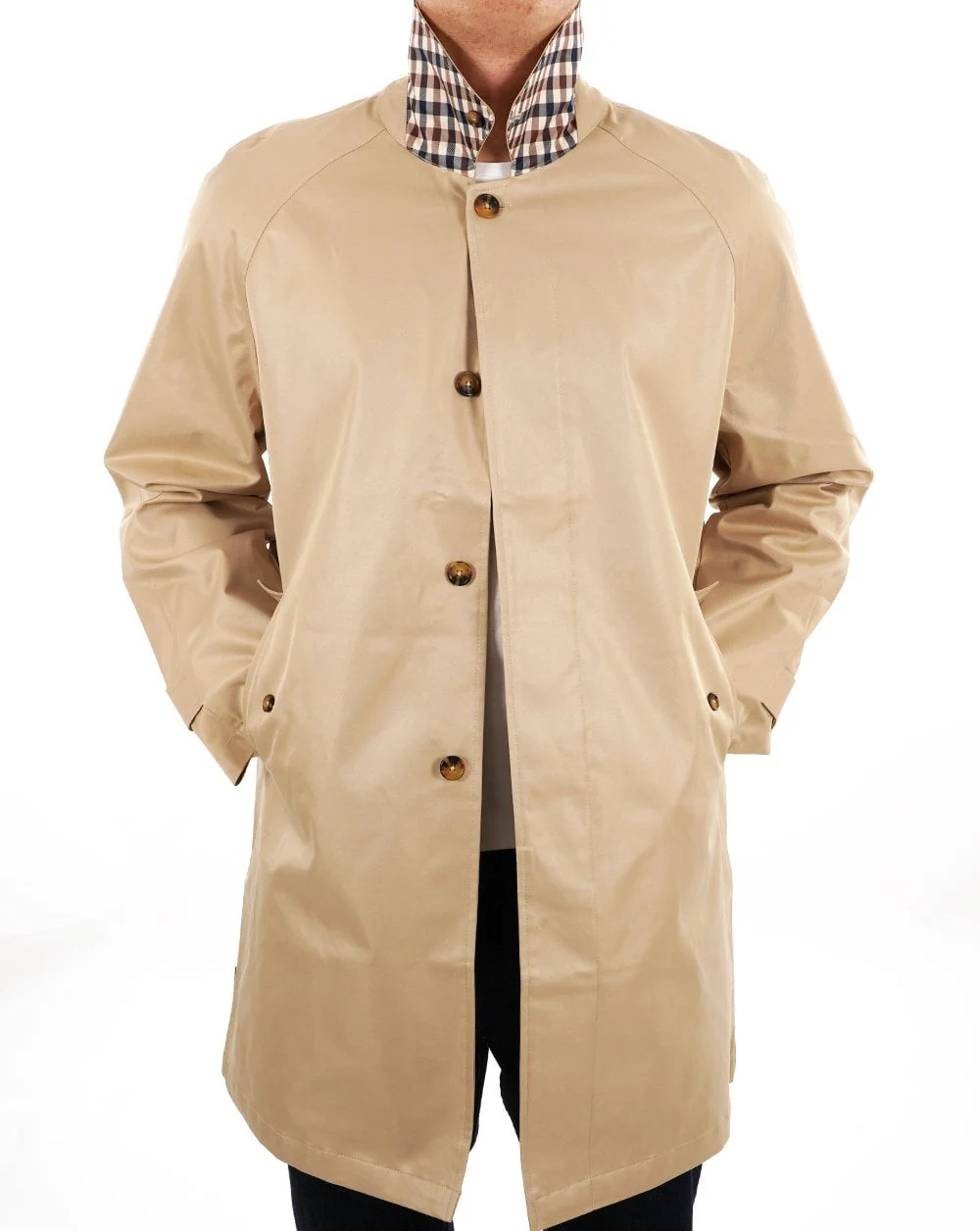 Aquascutum Classic Mac Sand Check Collars - Image 3