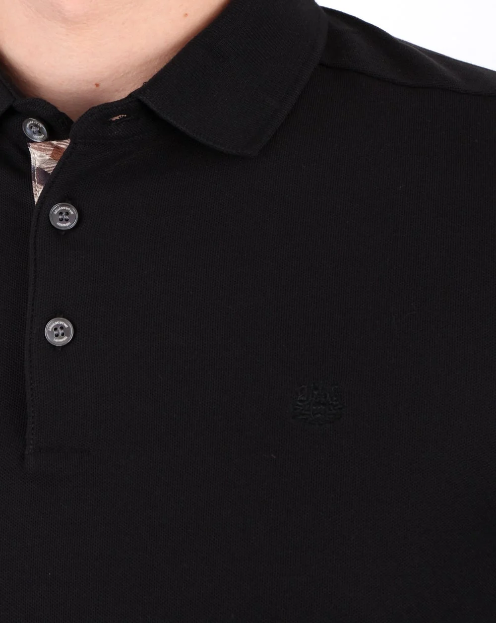 Aquascutum Hillington Long Sleeve Polo Shirt Black - Image 2