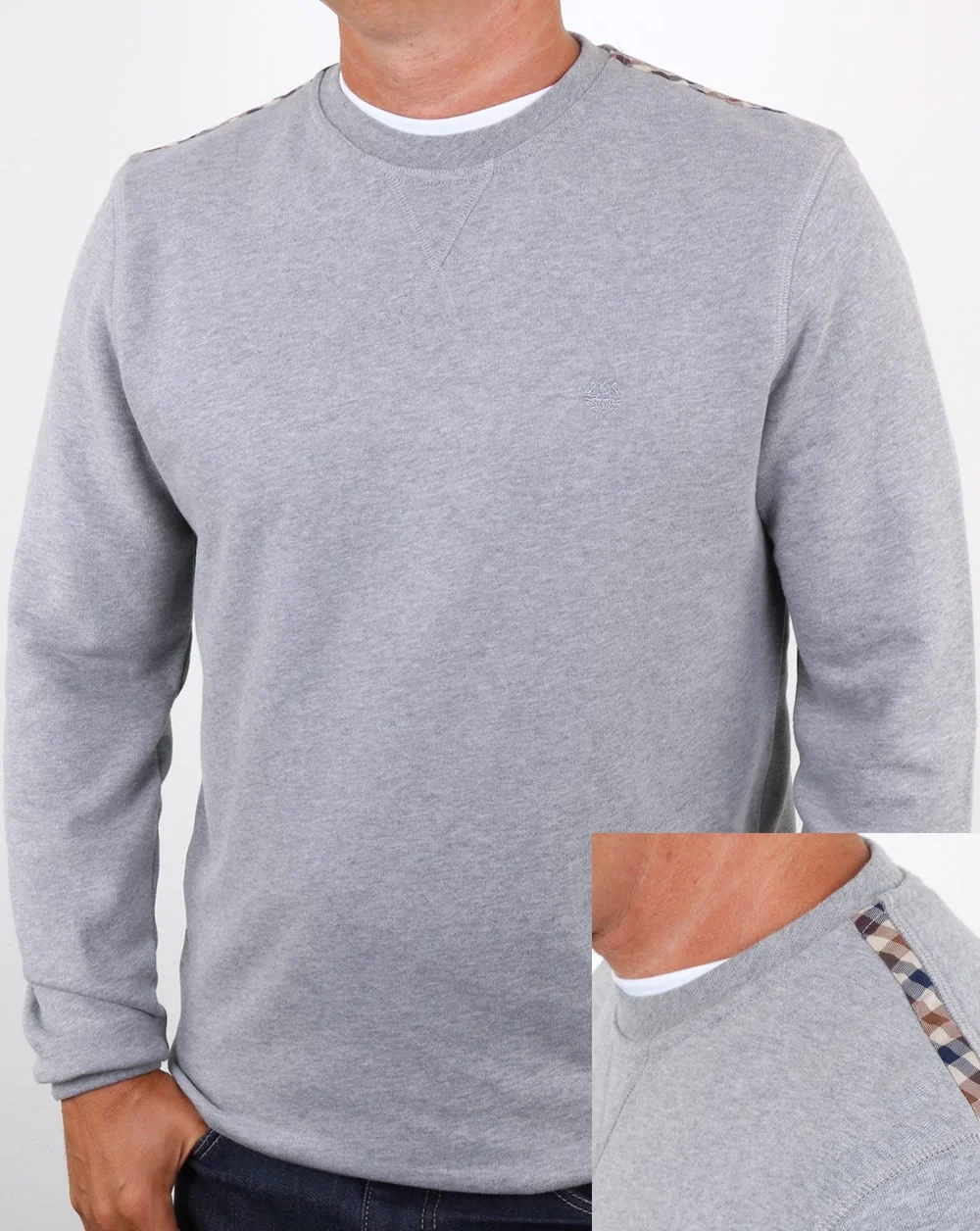 Aquascutum Oliver Crew Neck Sweat Grey