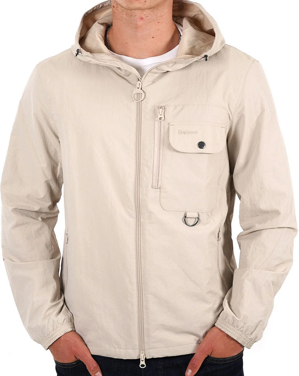 Barbour Angler Showerproof Jacket Mist - Image 3