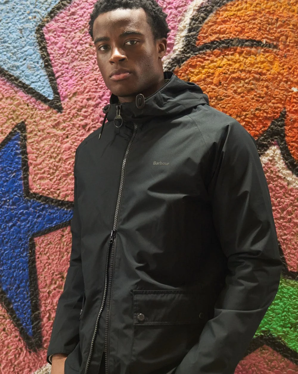 Barbour Domus Hooded Jacket Black - Image 5
