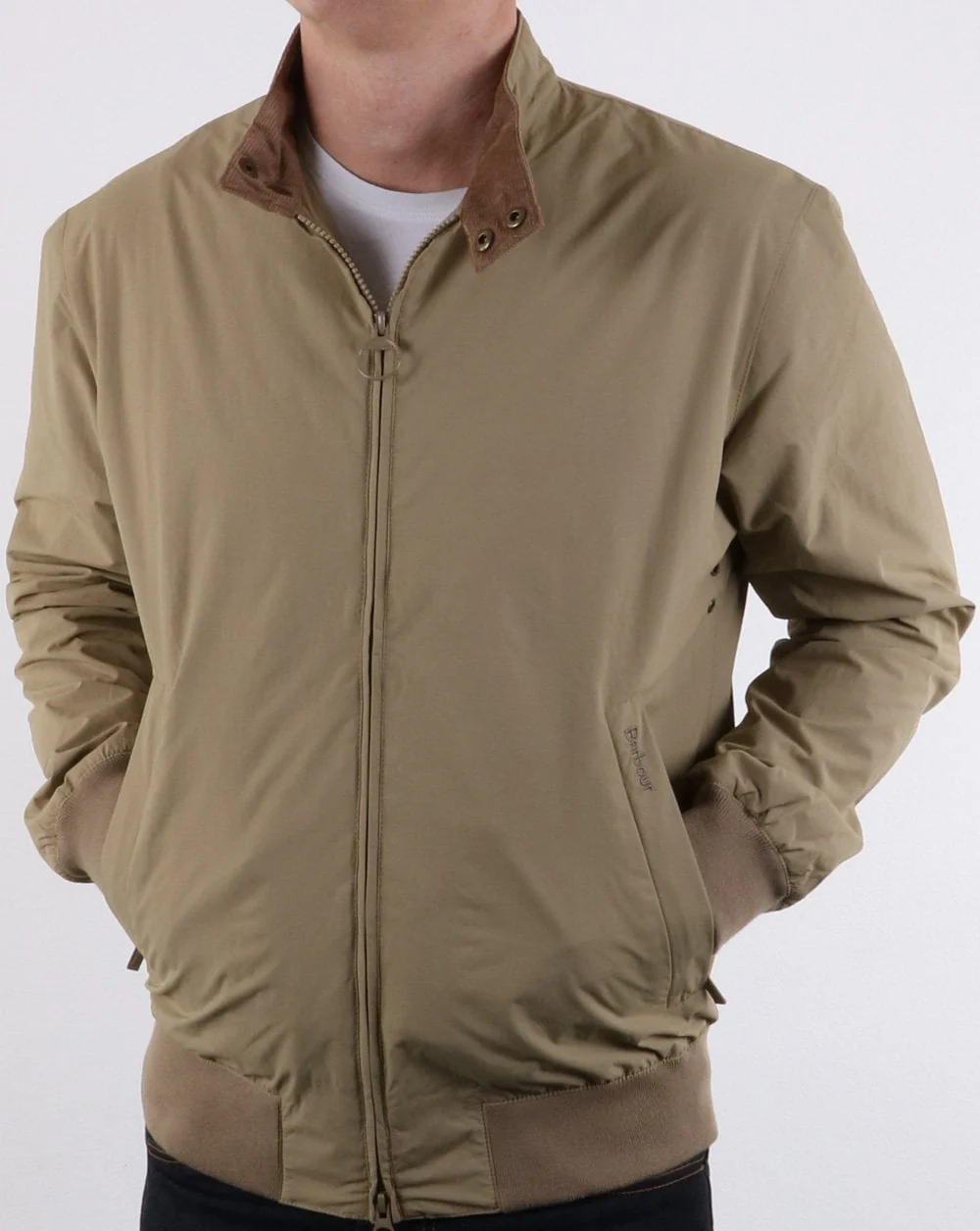 Barbour Harrington Royston Casual Jacket Stone - Image 3