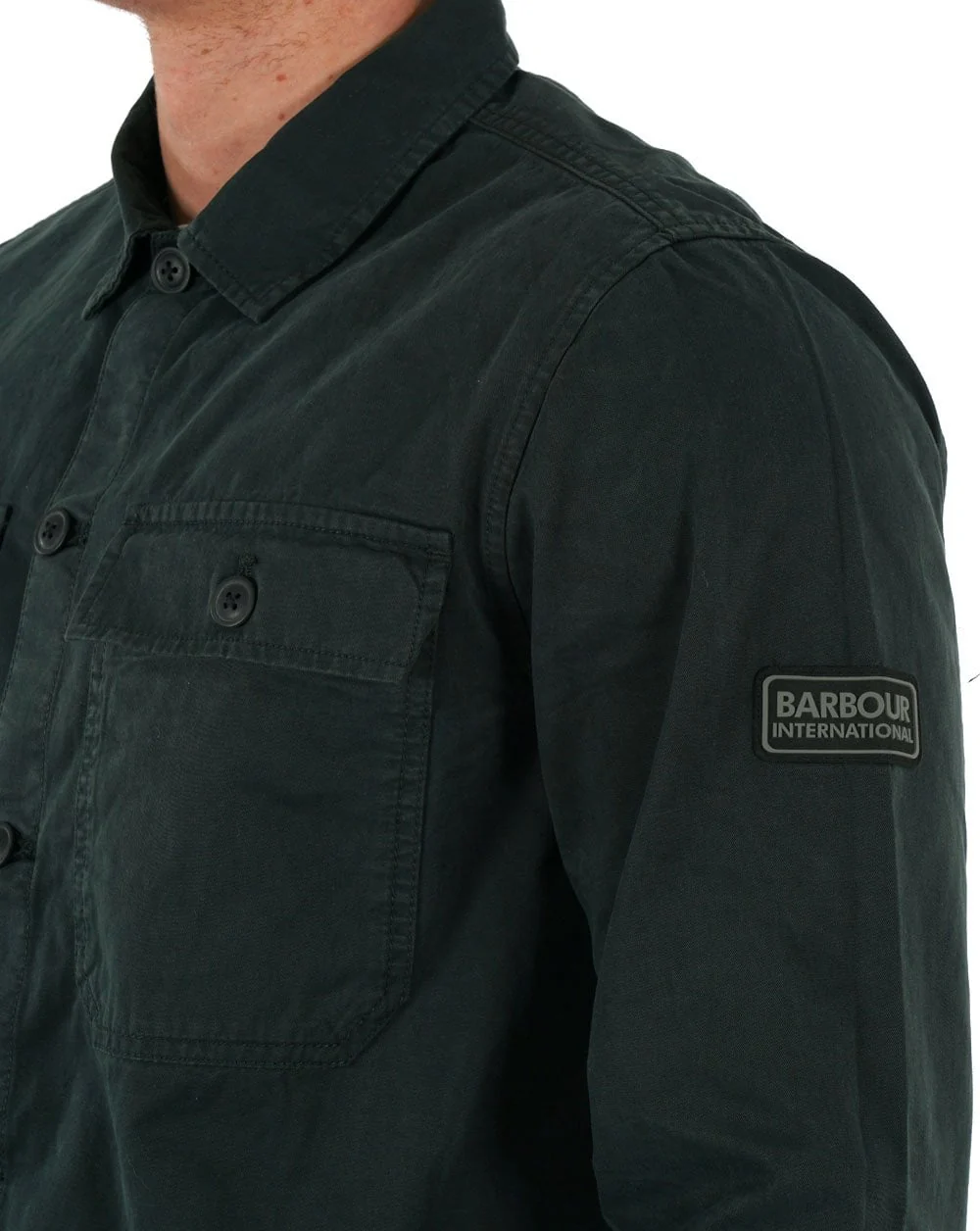 Barbour International Adey Overshirt Forest River Green - Image 2