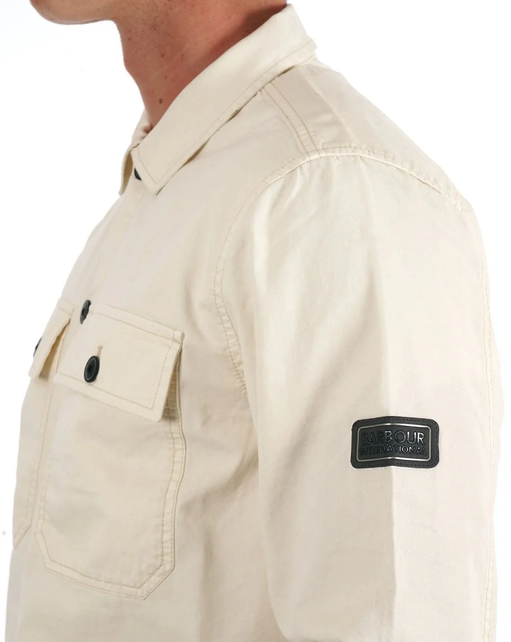 Barbour International Arlo Overshirt Whisper White - Image 2