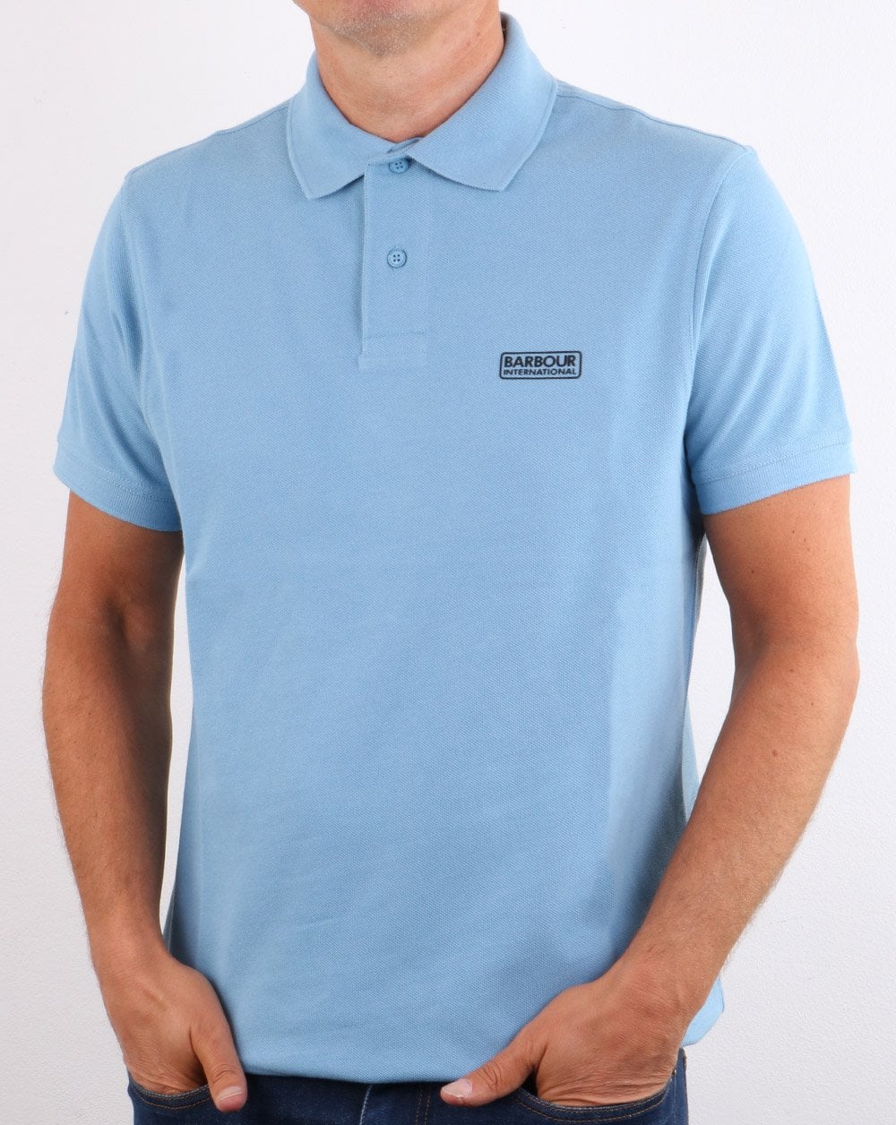 Barbour International Essential Polo Cool Blue