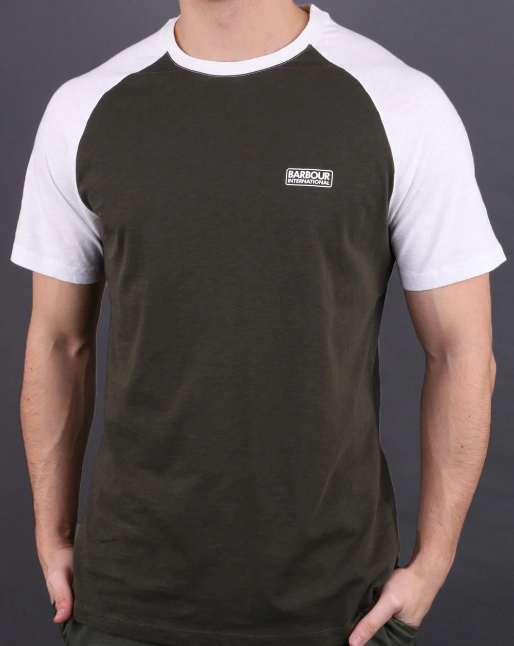 Barbour International Rivet Raglan Tee Green