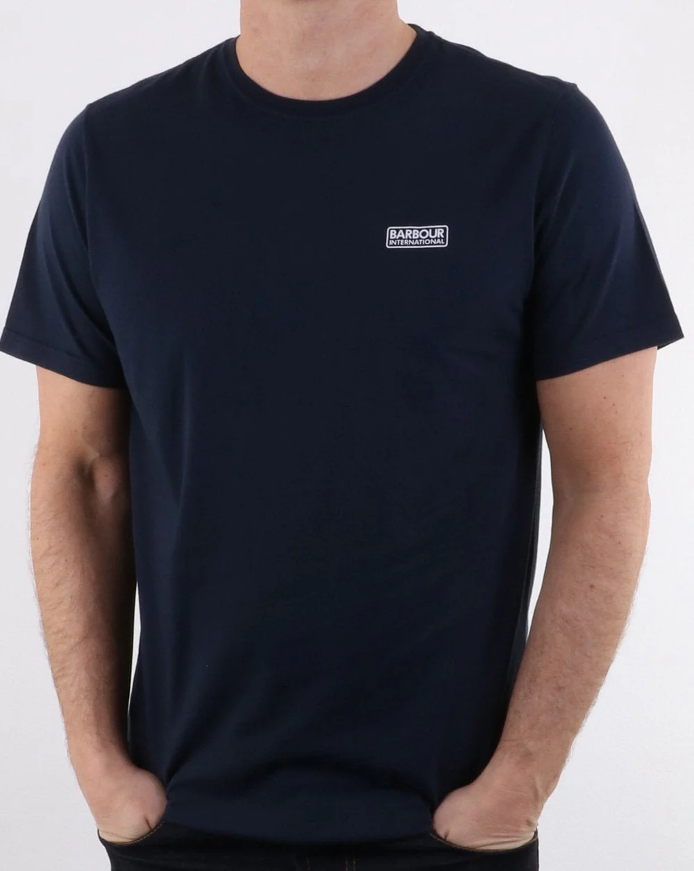 Barbour International Small Logo T'Shirt Navy - Image 3