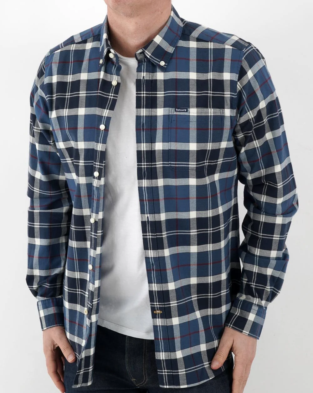Barbour Lewis Tailored Shirt Summer Navy - Image 4