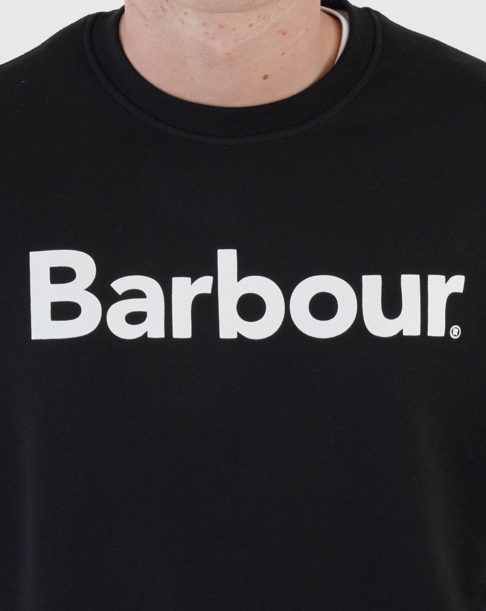 Barbour Logo Crew Neck Sweatshirt Black - Image 2