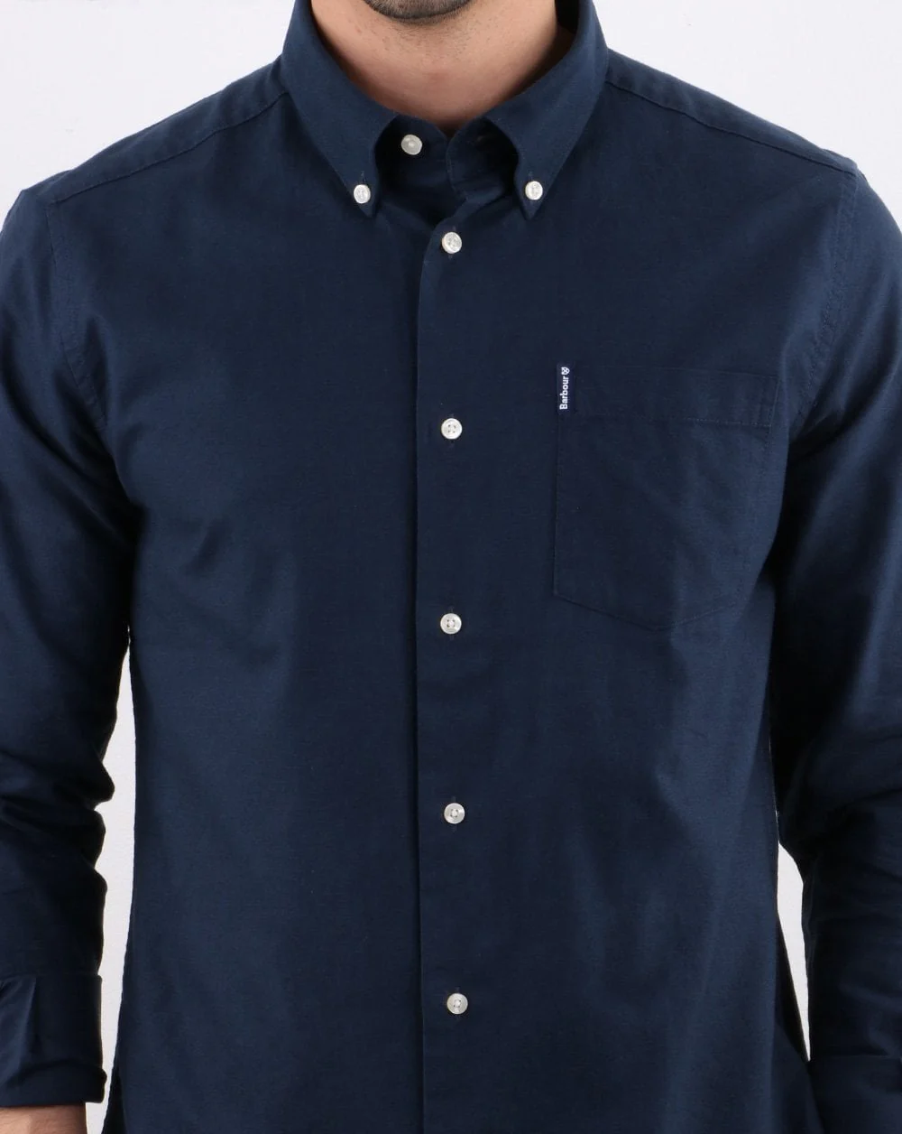 Barbour Oxford Shirt Navy - Image 4