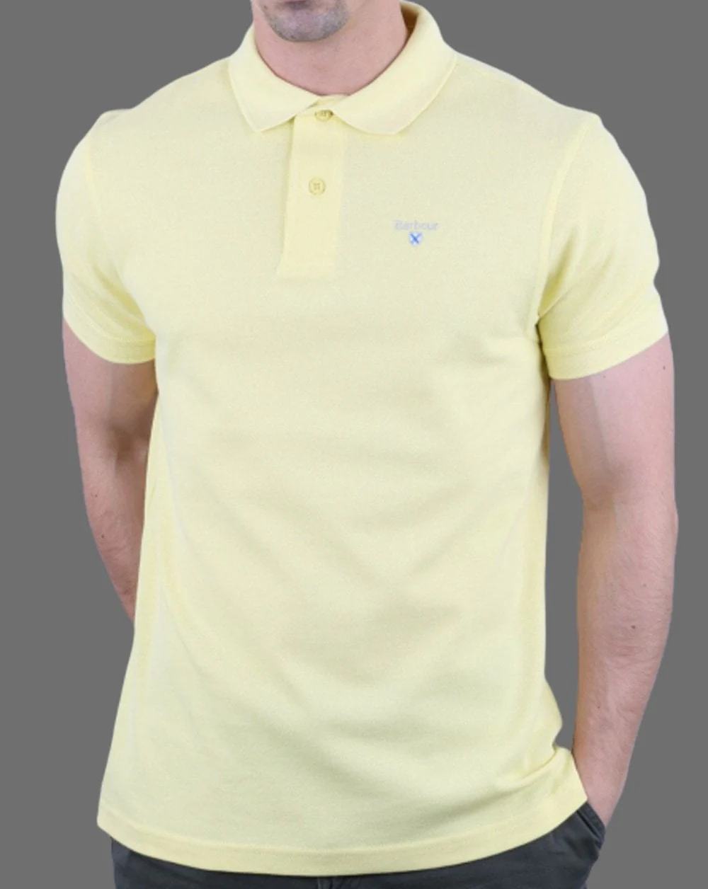 Barbour Sports Polo Yellow - Image 2