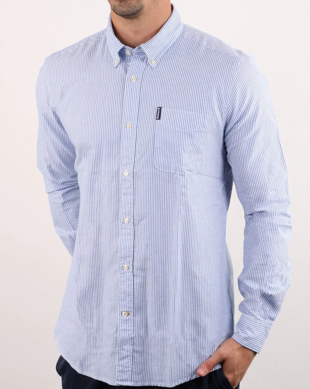 Barbour Stripe Shirt Blue - Image 2