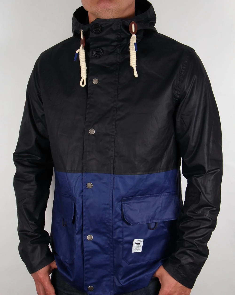 Bellfield Block Colour Fisherman Jacket Dark Navy/Royal