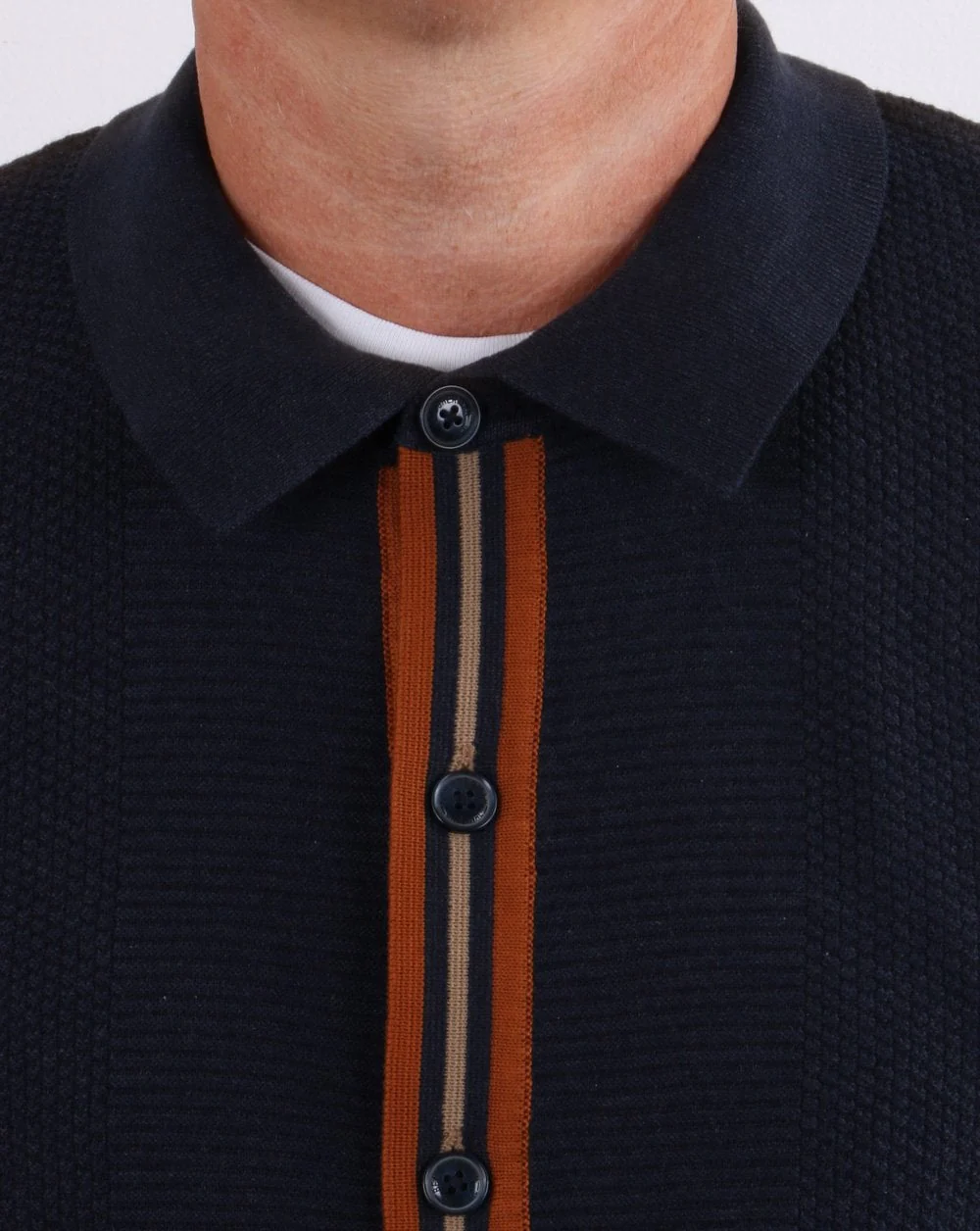 Ben Sherman Button Thru Mod Cardigan Midnight - Image 2