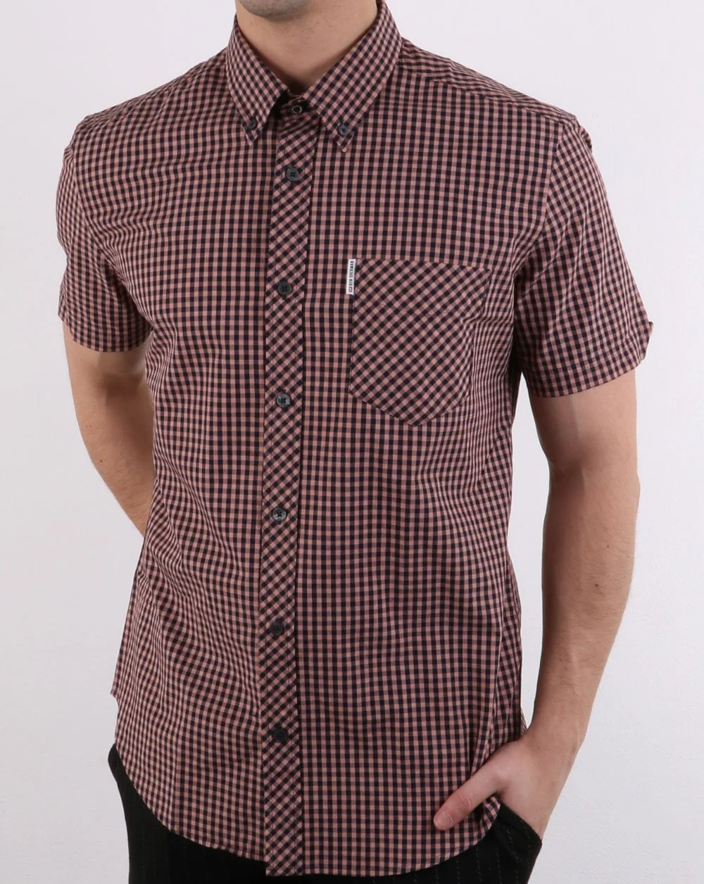 Ben Sherman Eoe Gingham S/s Shirt Orange - Image 2