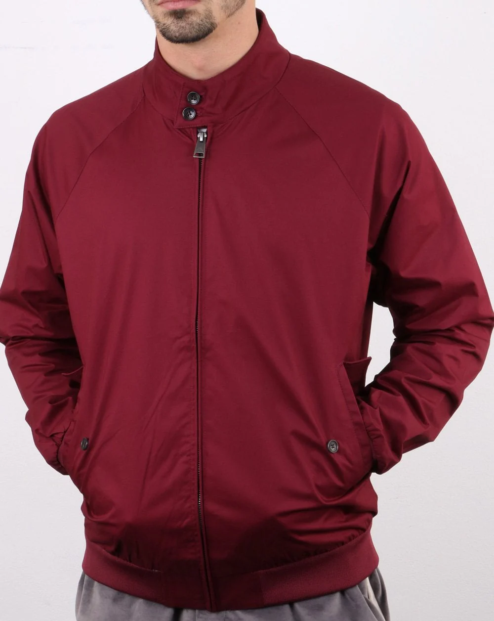 Ben Sherman Harrington Jacket Burgundy - Image 4