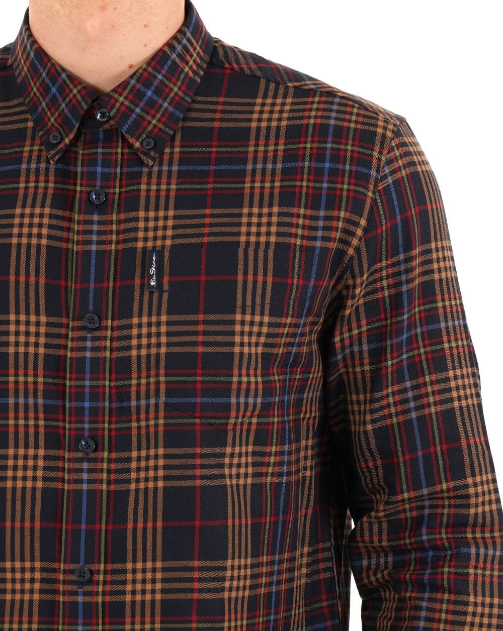 Ben Sherman Multi Check Shirt Dark Navy - Image 2