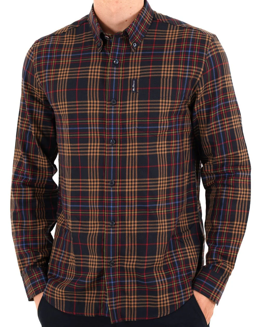 Ben Sherman Multi Check Shirt Dark Navy - Image 3
