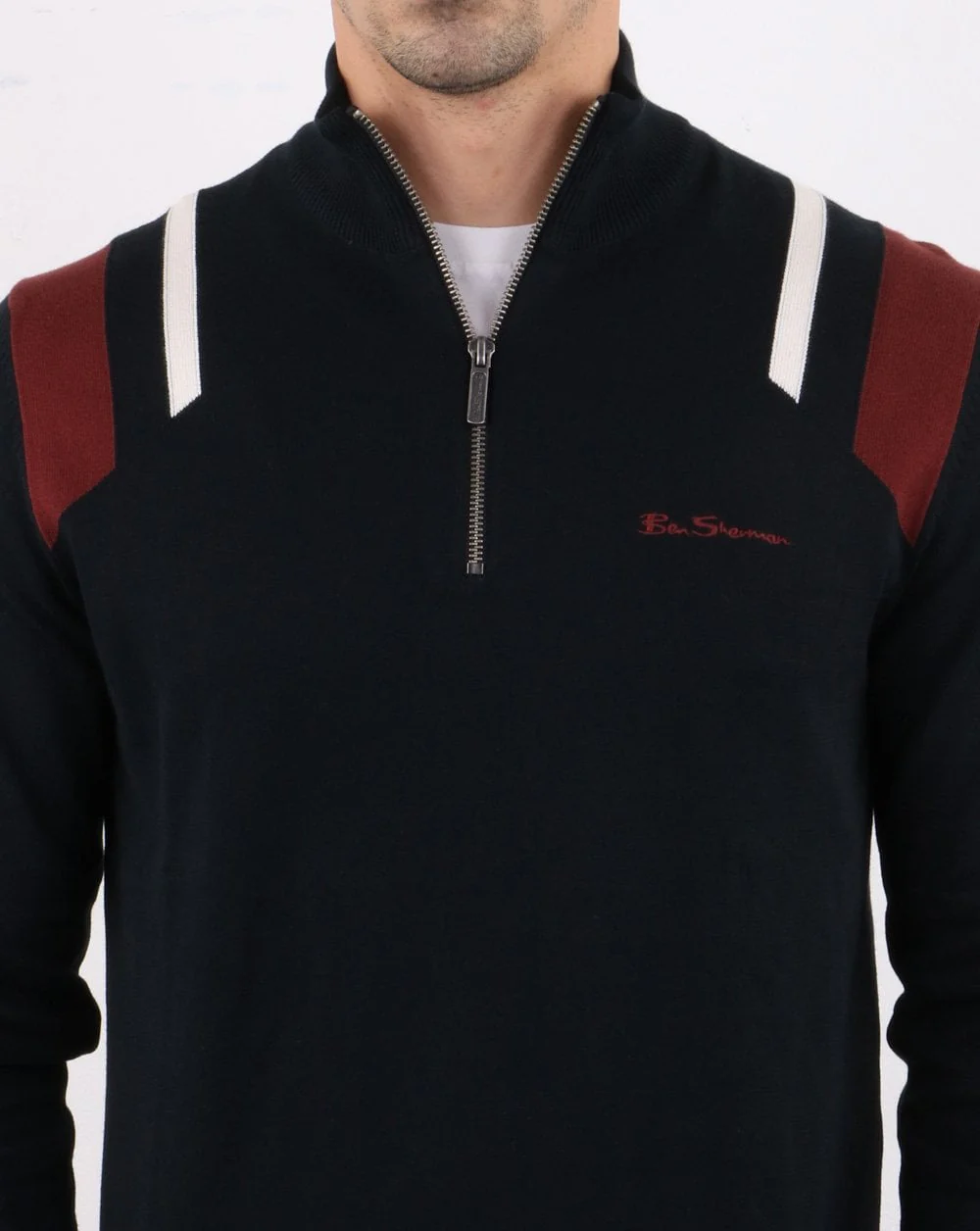 Ben Sherman Zip Knit Black - Image 4