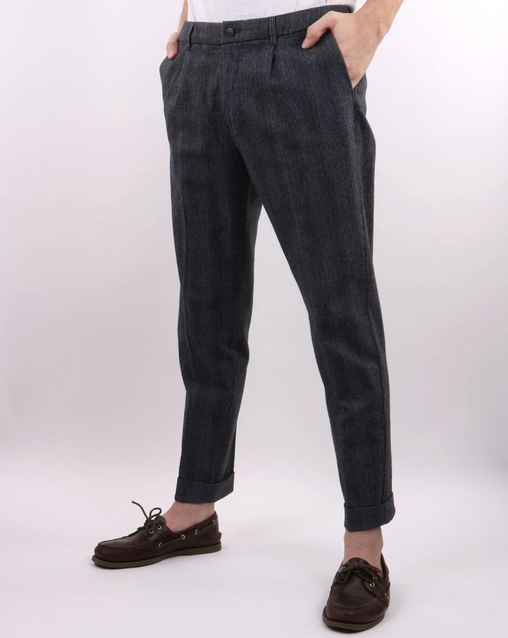 Benetton Check Trousers Flash