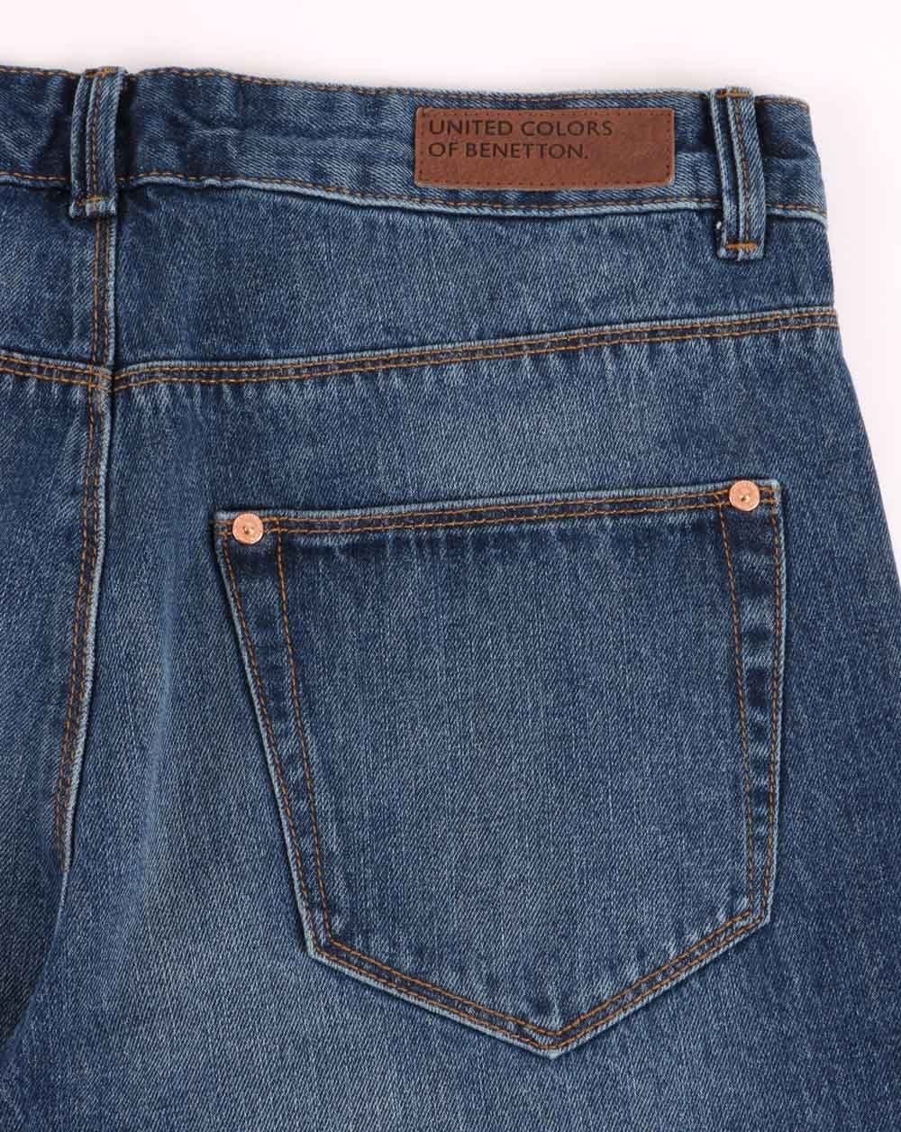 Benetton Denim Short Mid Blue - Image 4