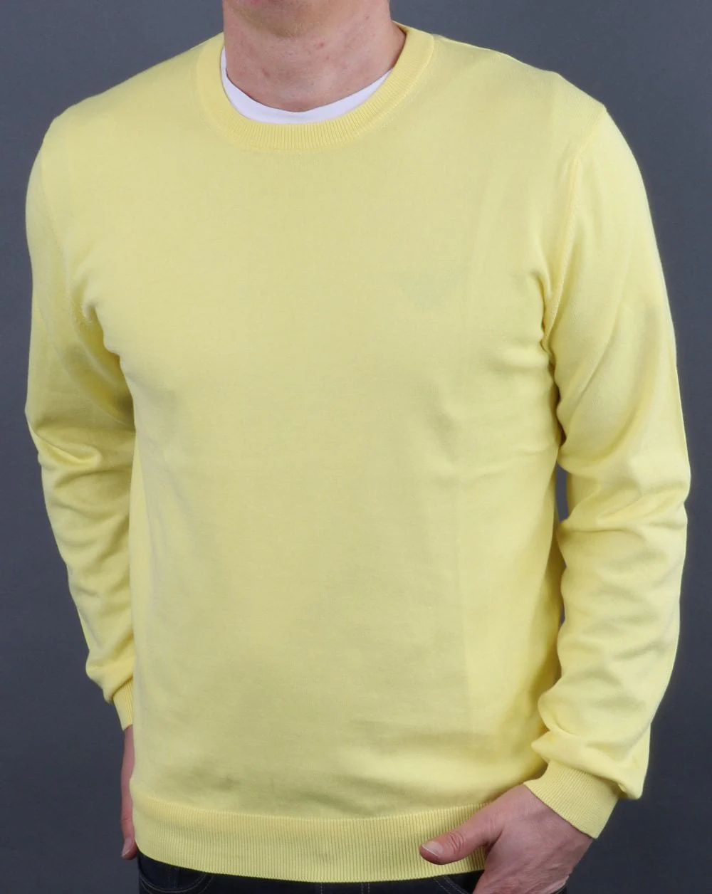 Benetton Knit Jumper Citrus Lemon - Image 3