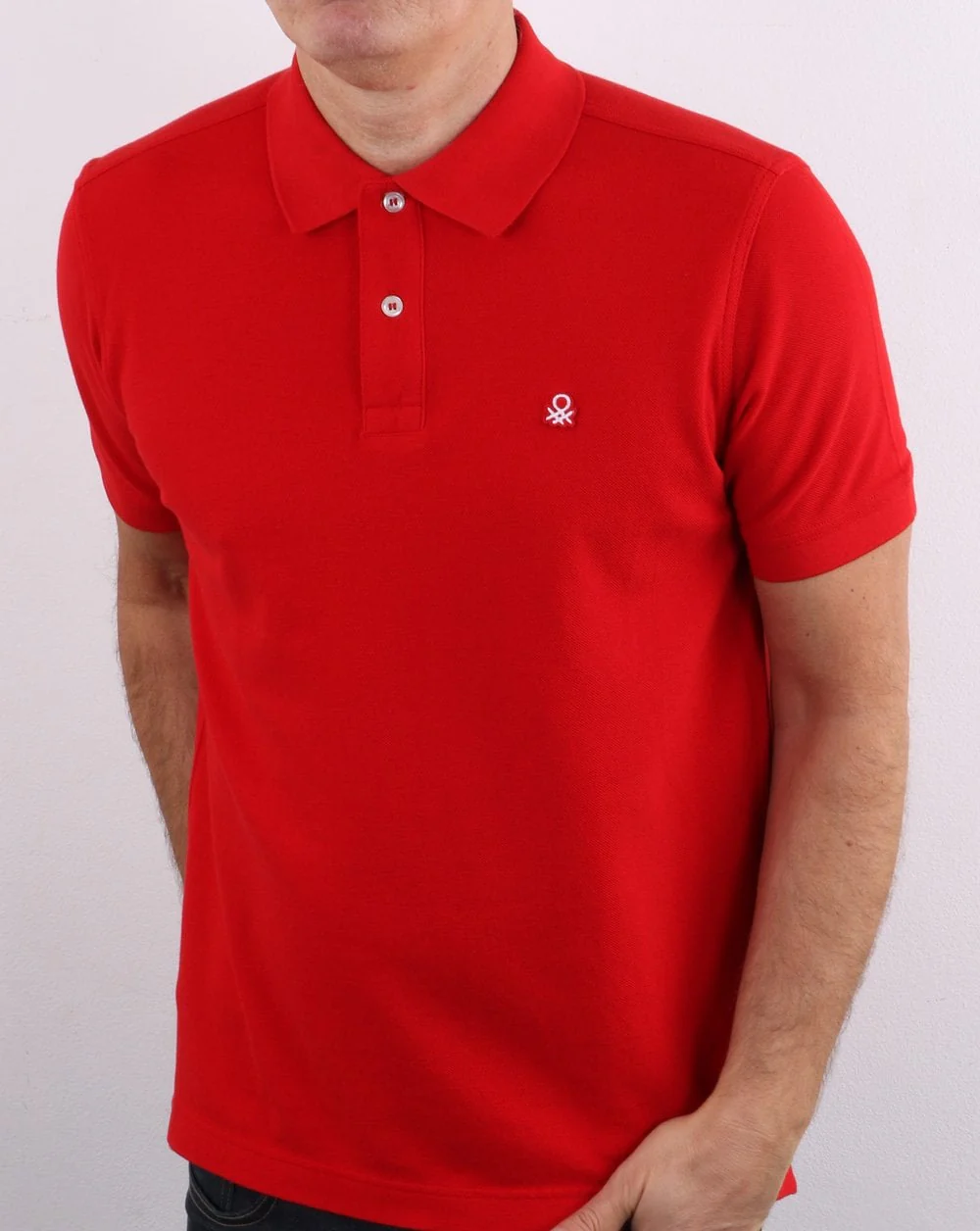 Benetton Maglia Polo Shirt Red - Image 3
