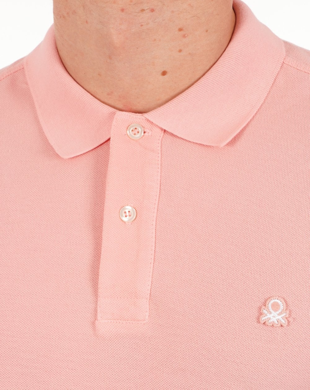 Benetton Polo Shirt Coral - Image 2