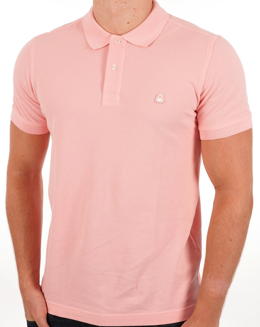 Benetton Polo Shirt Coral - Image 3