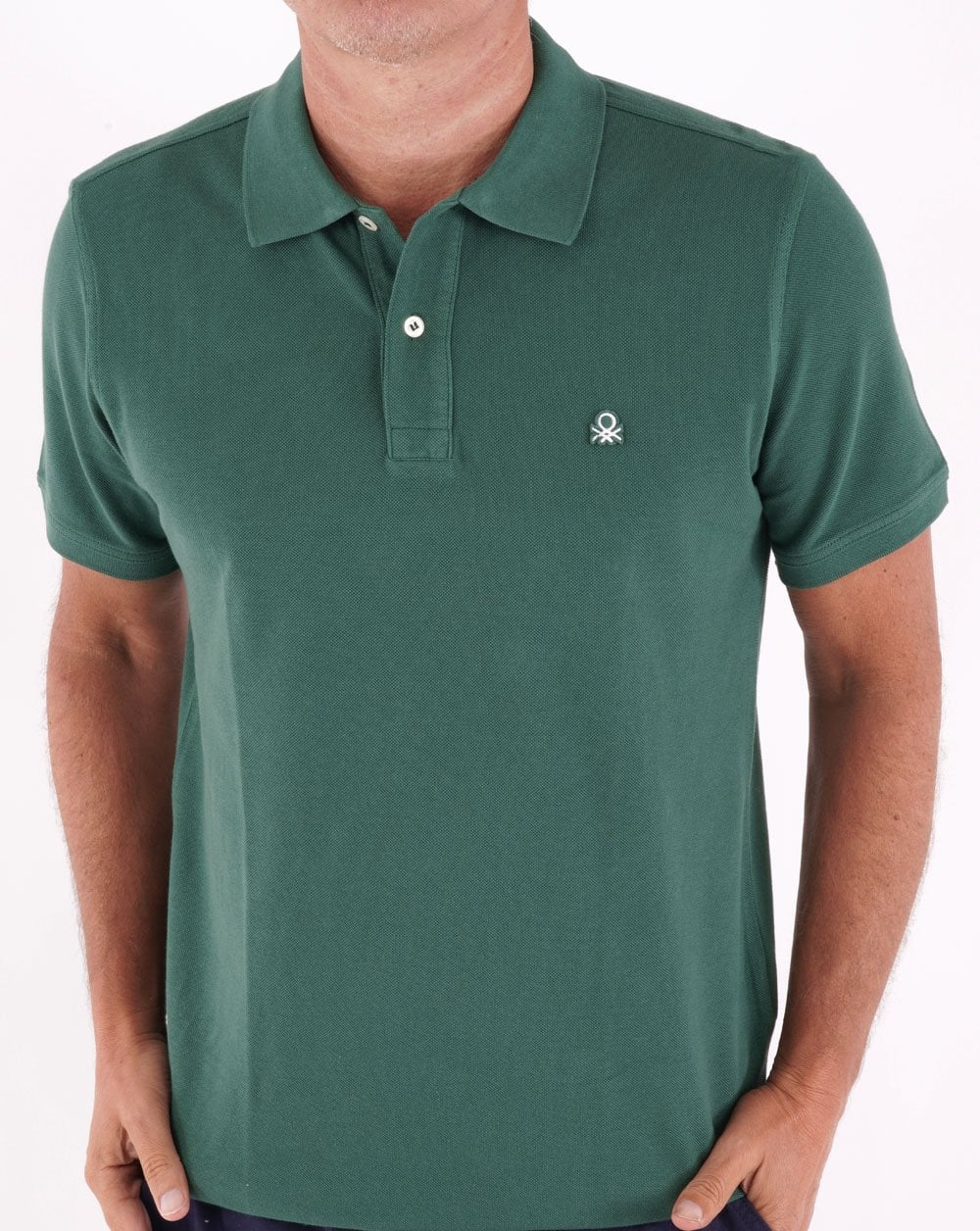 Benetton Polo Shirt Dark Green - Image 2