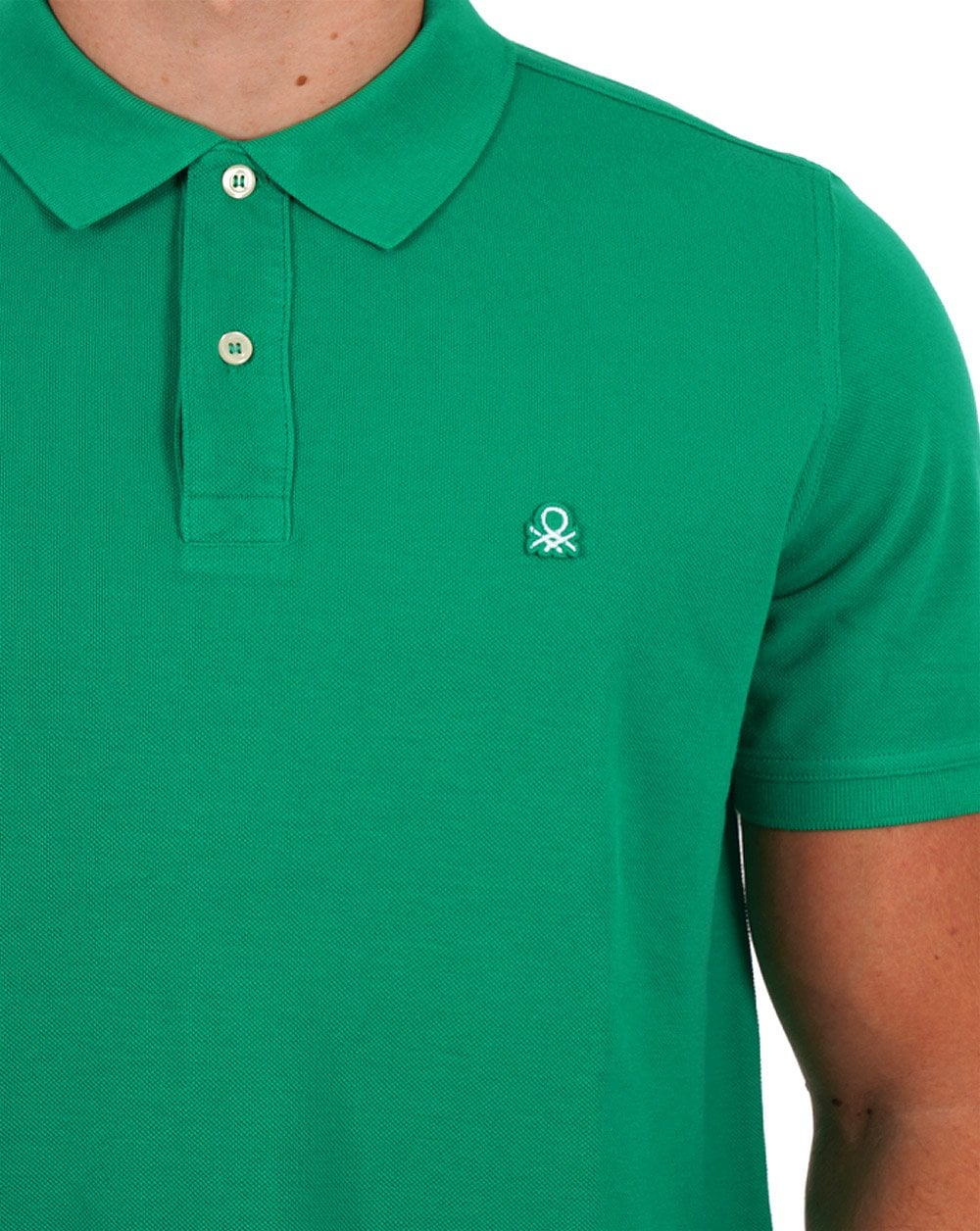 Benetton Polo Shirt Green - Image 2