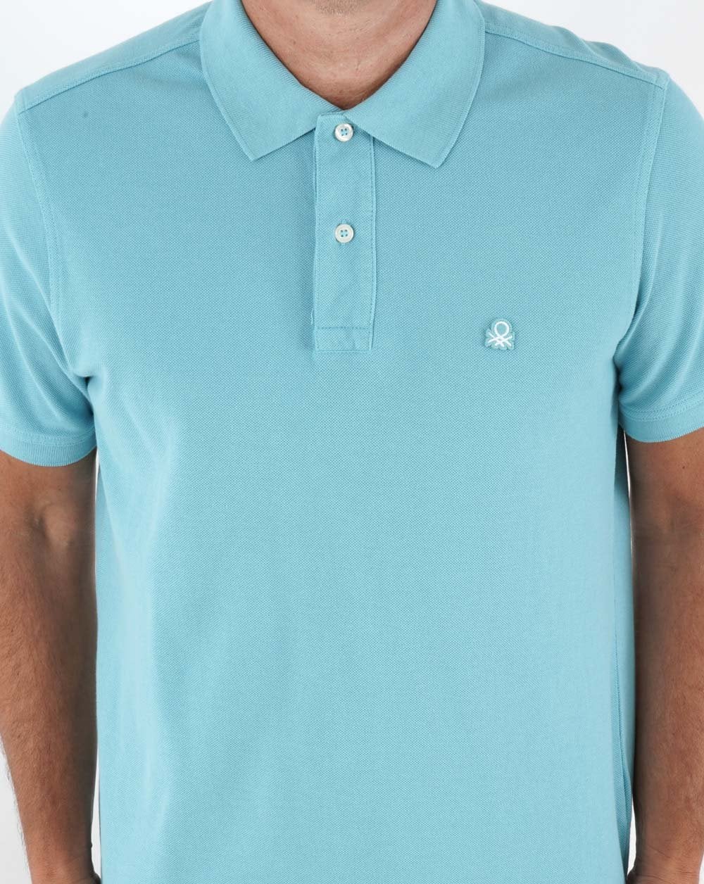 Benetton Polo Shirt Powder Blue - Image 2