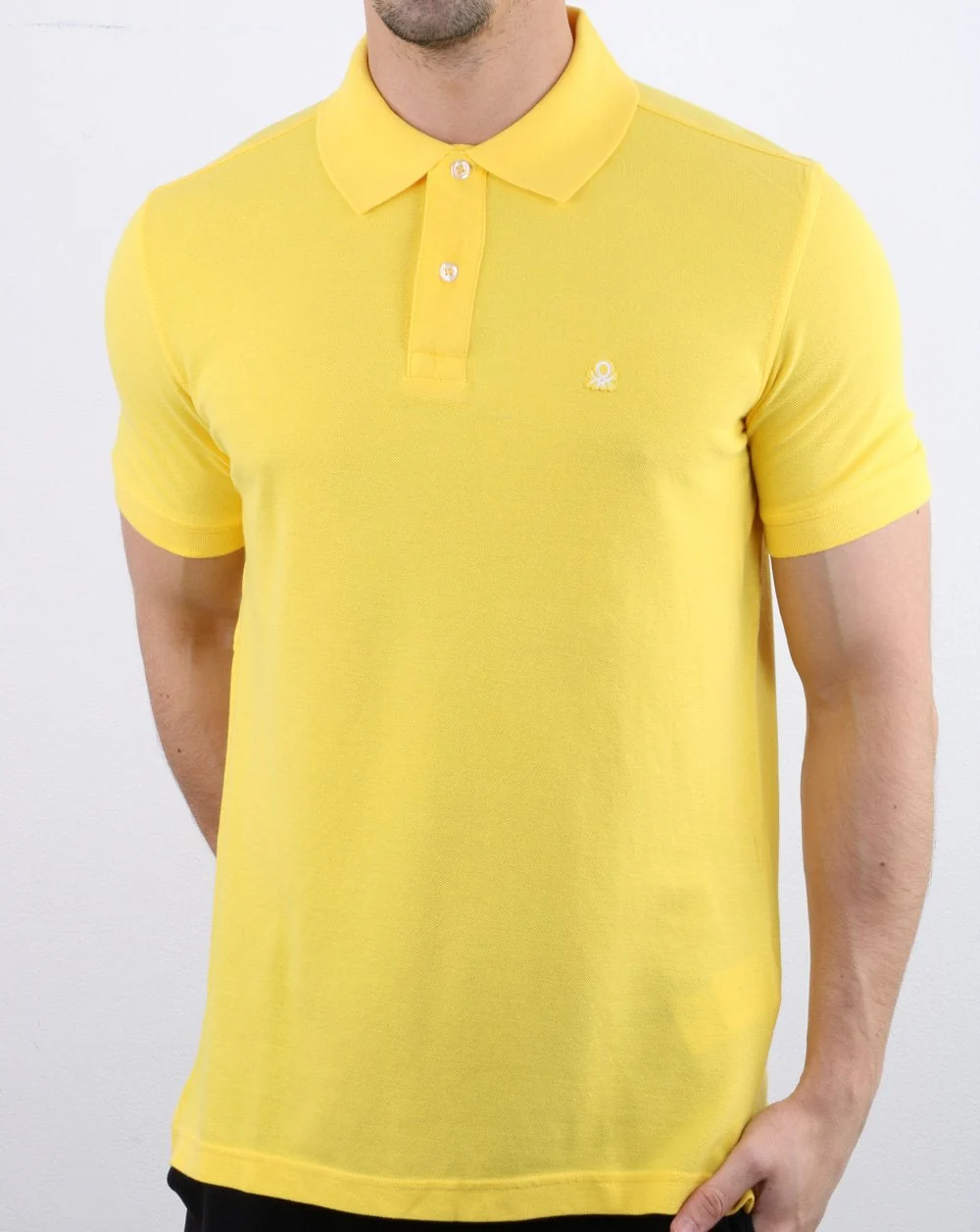 Benetton Polo Shirt Yellow - Image 2