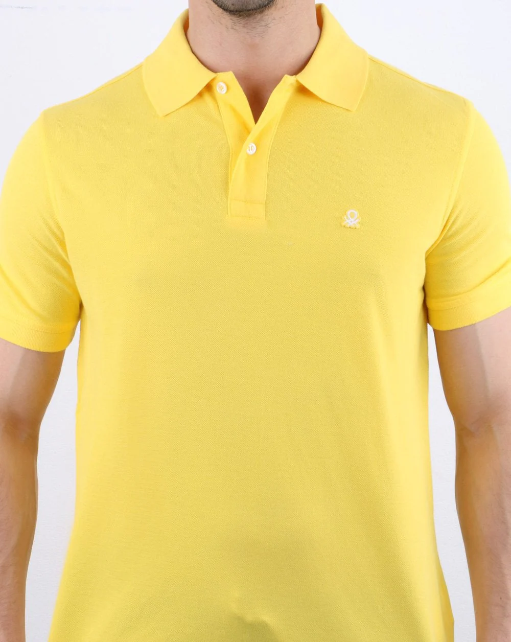 Benetton Polo Shirt Yellow - Image 3