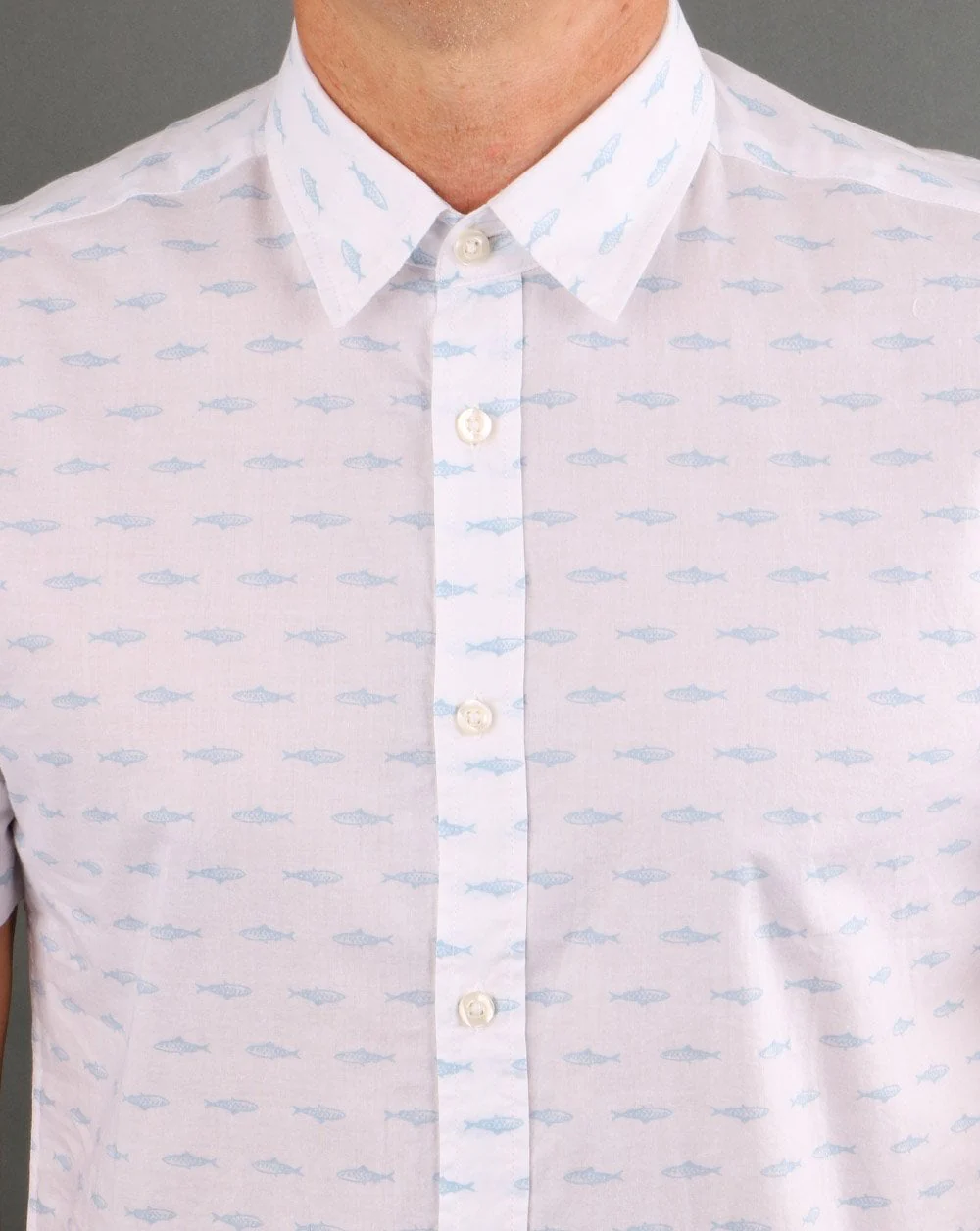 Benetton Short Sleeve Shirt White - Image 3